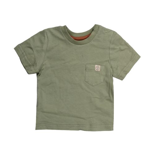 Remera Bebe Manga Corta Lisa Militar 12 Urb