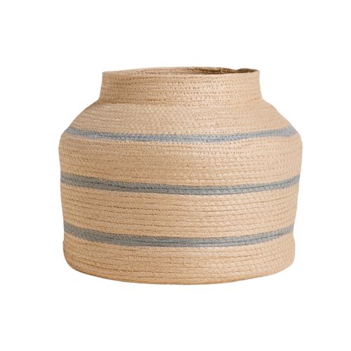 Canasto Cilindrico Jialing Natural Y Grey 29 Cm