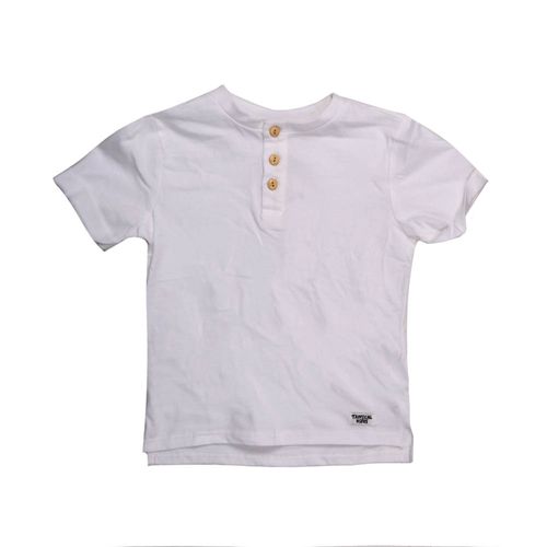 Remera Niño Botones Blanca 4-16 Pv25 Urb