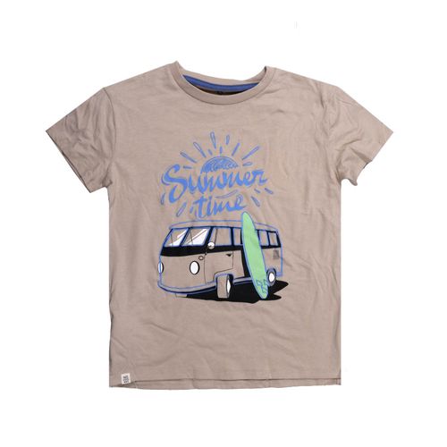 Remera Niño Block Beige 4-12 Pv25 Urb