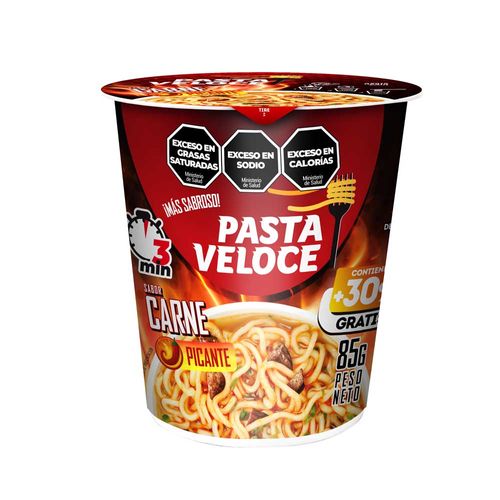 Sopa Instantanea Carne Picante X 85 Gr Pasta Veloce
