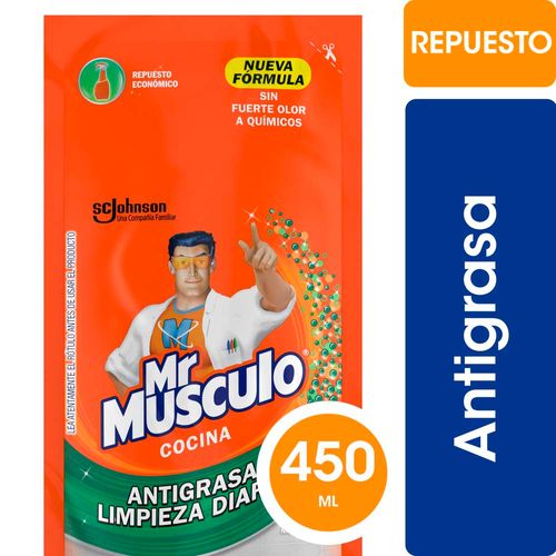 Limpiador Cocina Antigrasa Repuesto 450 Ml Mr Musculo