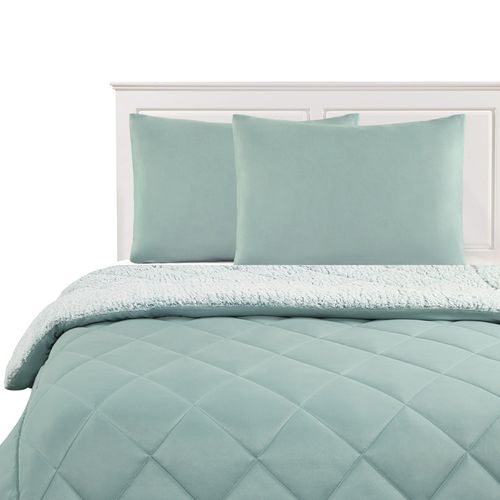 Plumon Sherpa Liso Qp Verde Krea