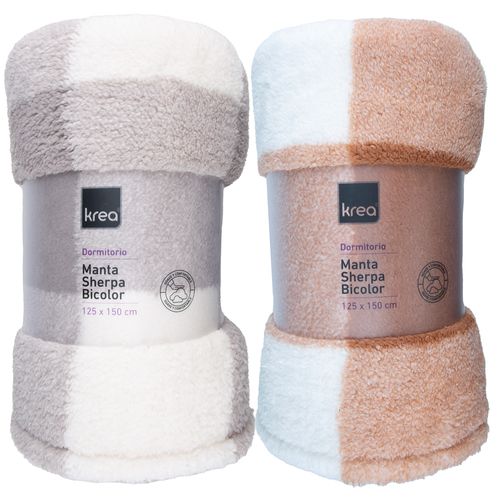 Manta Sherpa Bicolor Krea