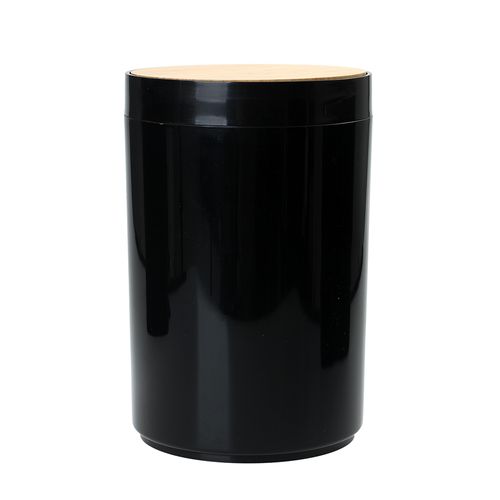 Basurero Plastico Bambu Negro Krea