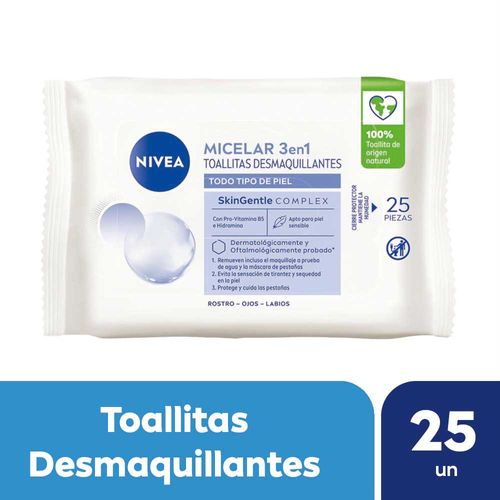 Toallitas Limpiadoras 3 En 1 Micellair 25 Un Nivea
