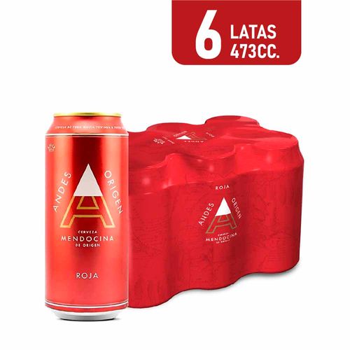 Cerveza Andes Origen Roja 473cc 6un