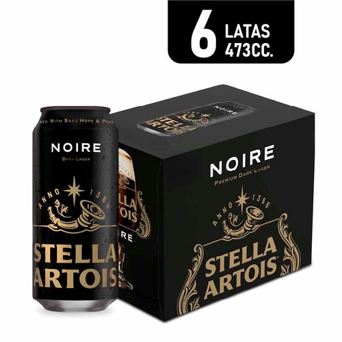 Cerveza Stella Artois Noire 473cc 6un