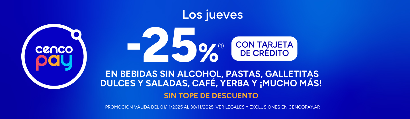 25% en Galletitas, Café y más
