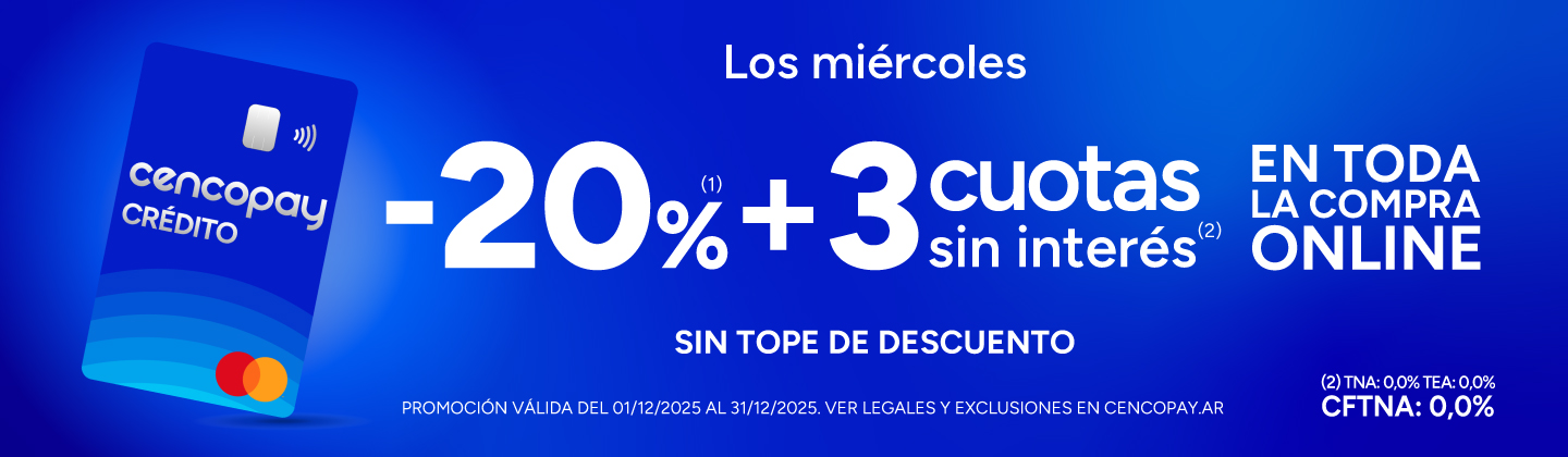 20% en Toda la compra