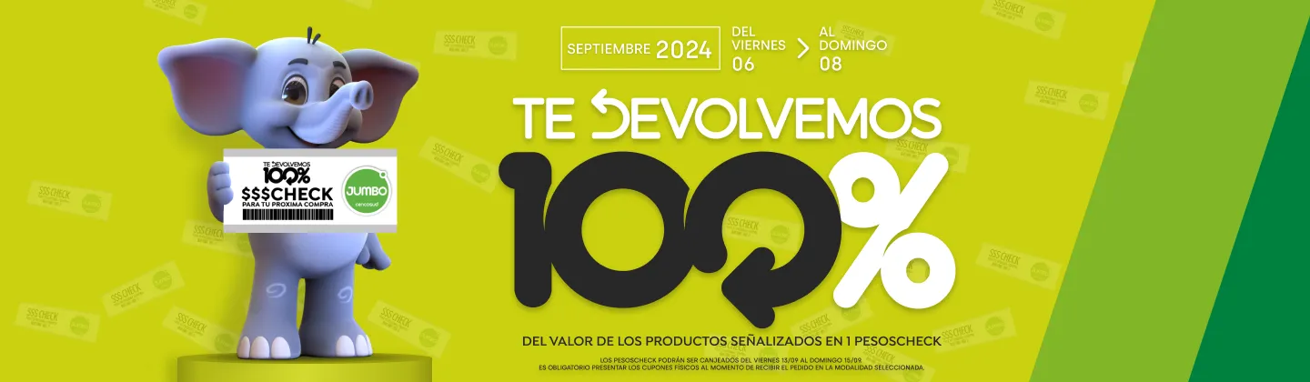 Te devolvemos el 100% - Jumbo al 100