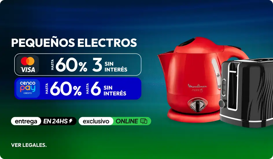 Hasta 60% en Pequeños Electros