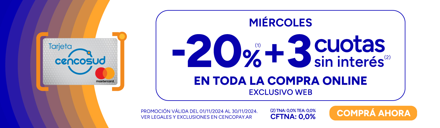 25% + 3 CSI en Toda la compra