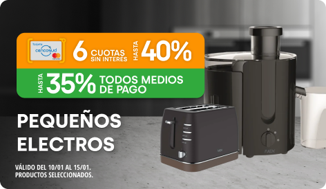 Hasta 35% y 6 CSI en Pequeños Electrodomésticos