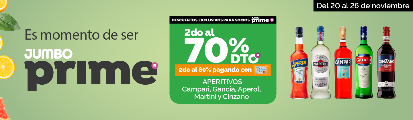 Jumbo Prime | 2do al 70% en Aperitivos