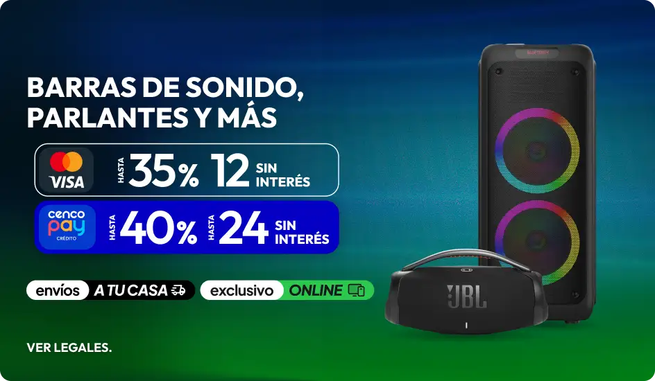 Hasta 35% en Parlantes y más