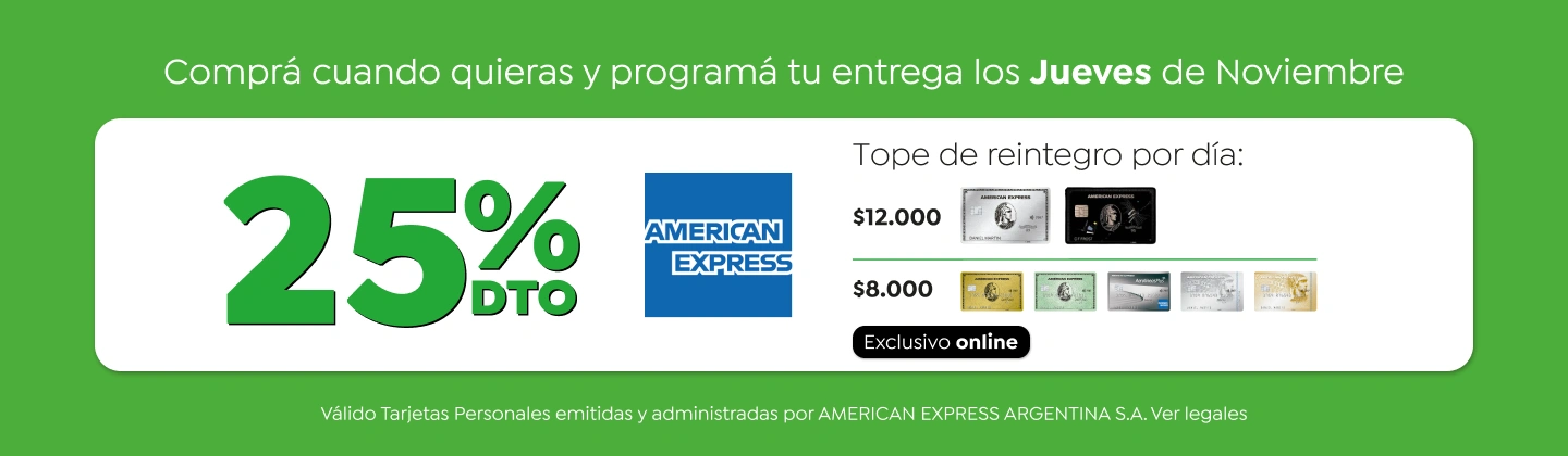 25% en American Express