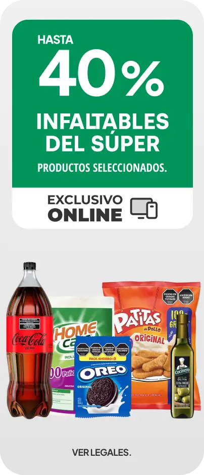 Hasta 40% en Almacén, Bebidas y más