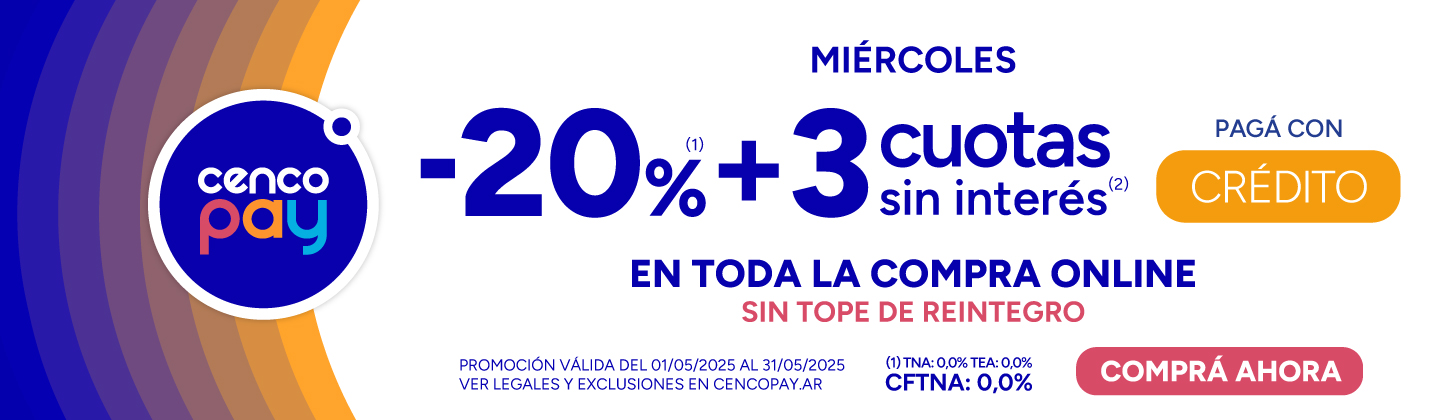 20% + 3 CSI en Toda la compra