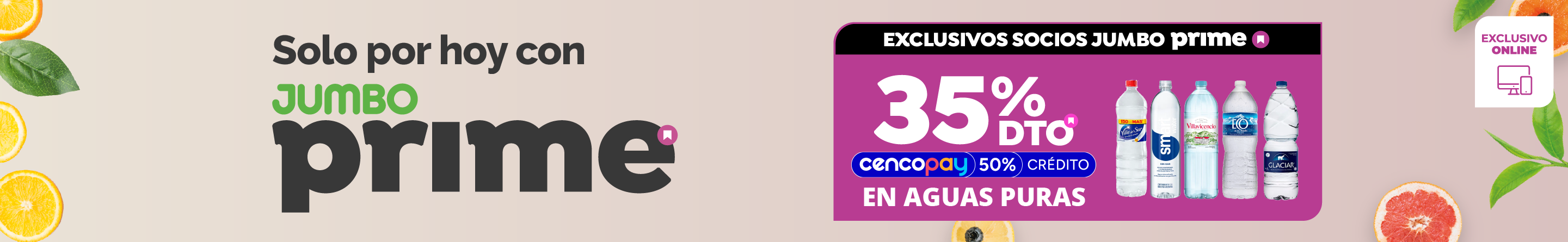 Jumbo Prime - 35% en Aguas | Cyber Monday Jumbo