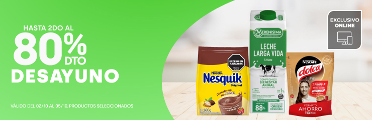 Especial de la semana - Hasta 2do al 80% en desayuno