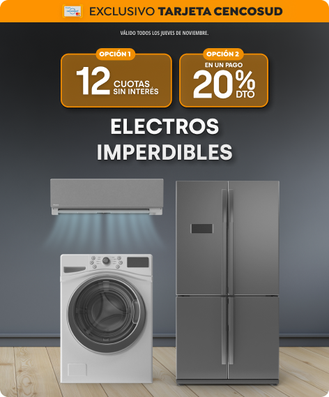 Tarjeta Cencosud | 12 CSI ó 20% en Electrodomésticos