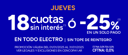 18 CSI ó 25% en todo electro