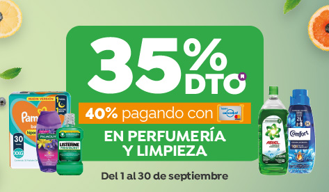 35% en Perfumería y Limpieza