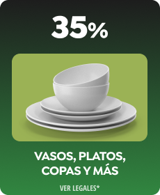 35% + 3 CSI en Copas, Platos y Vasos | Onfire