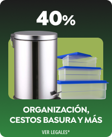 40% en Basureros, Perchas y Cajas Organizadoras | Onfire