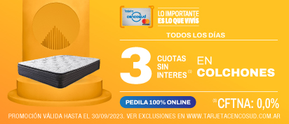 3 CSI con Tarjeta Cencosud en Colchones