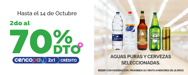 2do al 70% en Bebidas