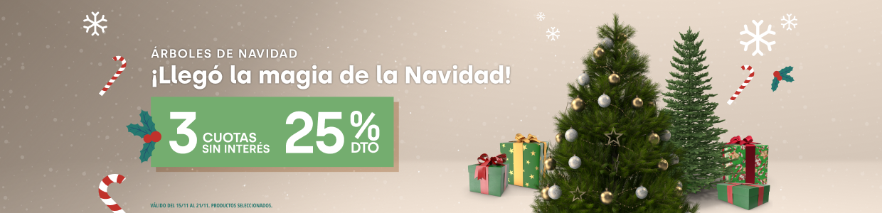 25% + 3 CSI en Árboles navideños