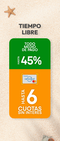 Hasta 45% en Tiempo Libre