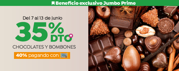Jumbo Prime | 35% en Chocolates y bombones