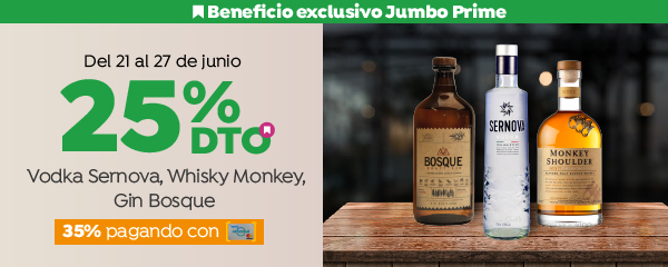 Jumbo Prime | 25% en Destilados