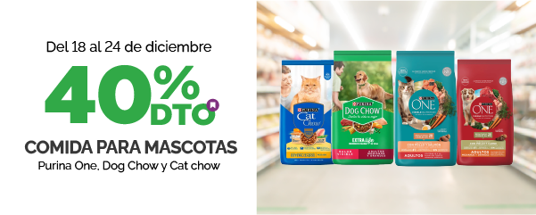 40% en Comidas para Mascotas