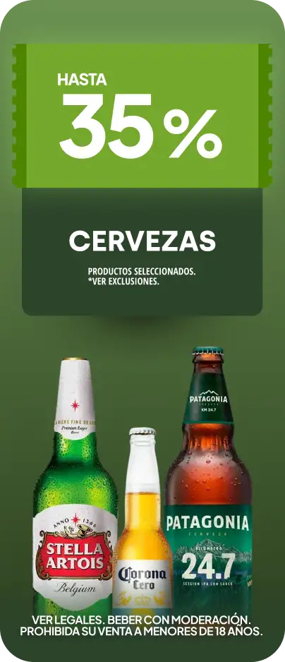 Hasta 35% en Cervezas
