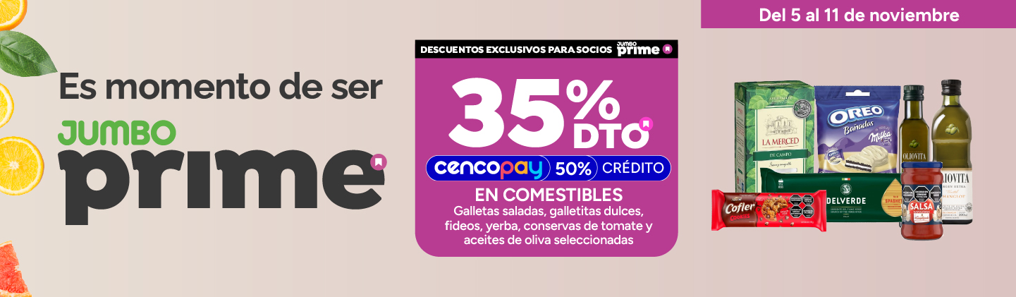 Jumbo Prime | 35% en Comestibles