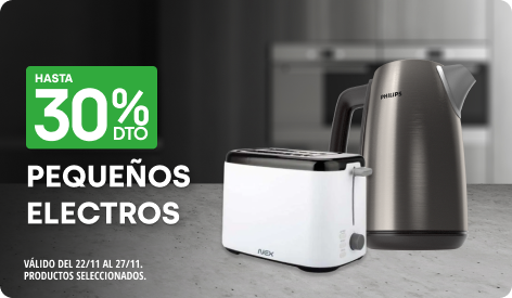 Hasta 30% en Pequeños Electros