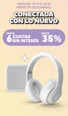 Hasta 6 CSI y Hasta 35% en Parlantes, Auriculares y más