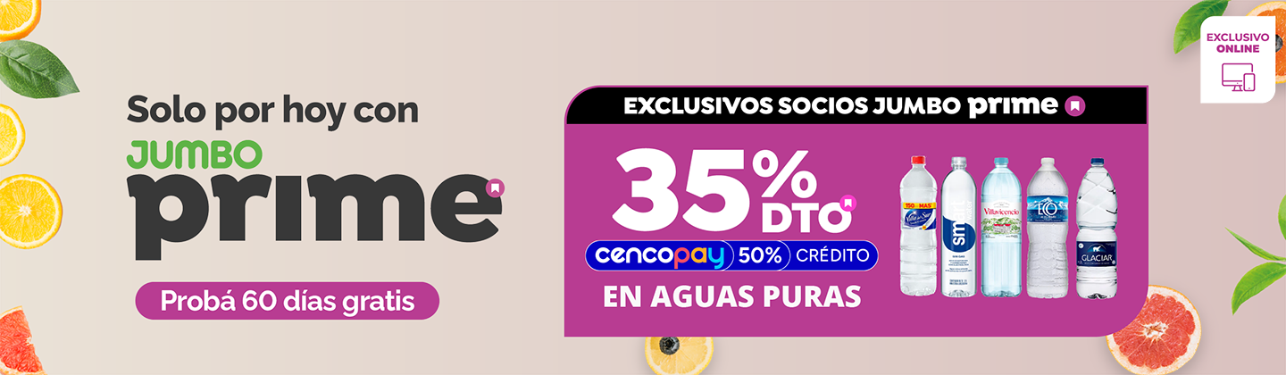 35% en Aguas - Jumbo Prime | Cyber Monday Jumbo