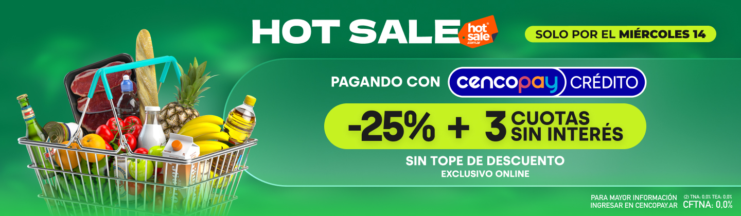 25% + 3 CSI con Cencopay | Hot Sale Jumbo