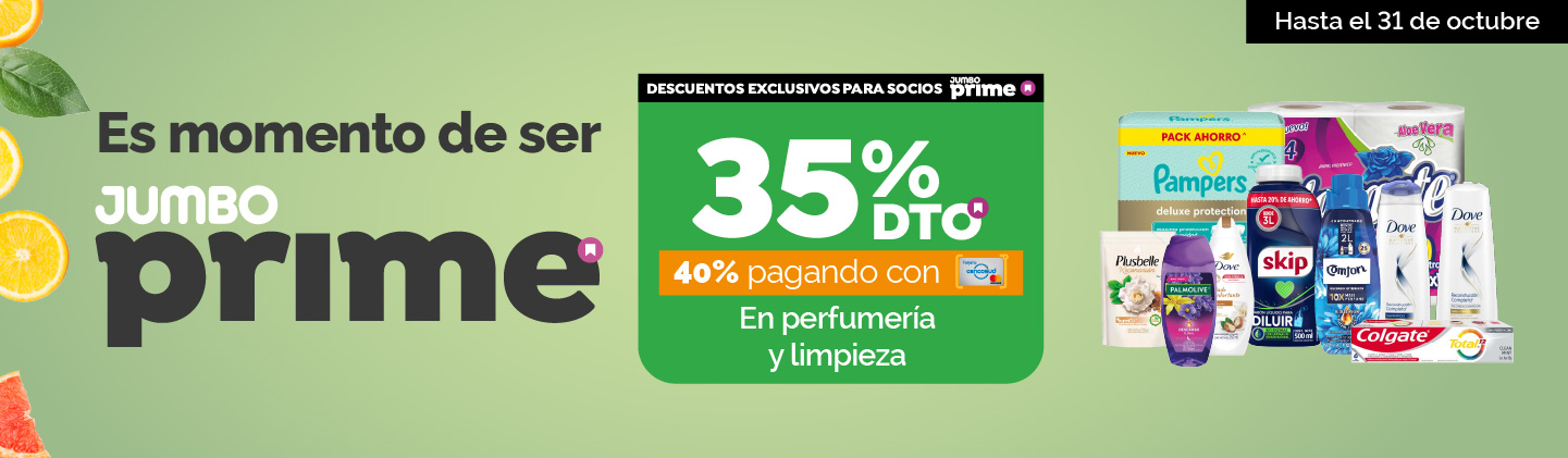 Jumbo Prime | 35% en Perfumería y Limpieza