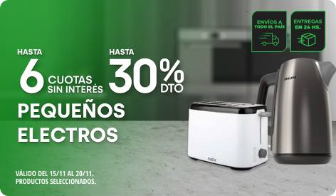 Hasta 30% y Hasta 6 CSI en Pequeños Electros