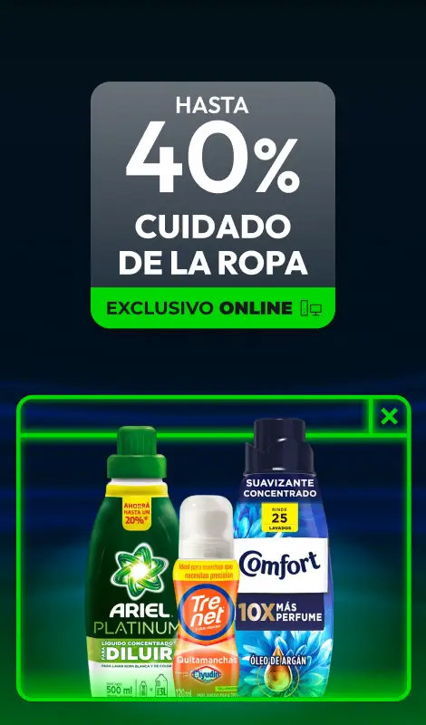 Hasta 40% en Cuidado de la ropa