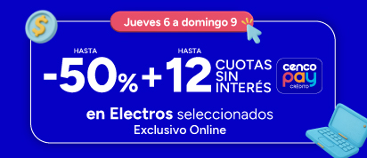 Hasta 50% + 12 CSI en Electro