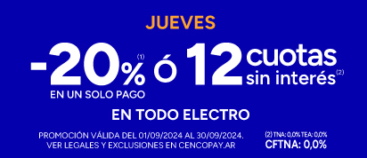 20% y 12 CSI en todo Electro