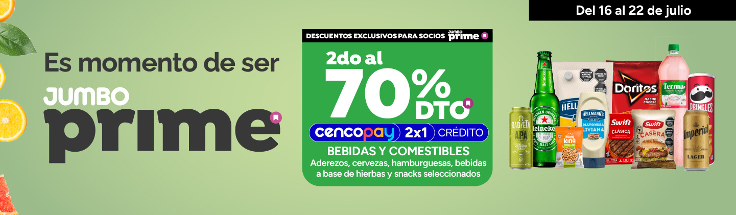 2do al 70% en Bebidas y Comestibles