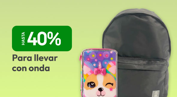 Hasta 40% + 3 CSI en Mochilas, Cartucheras y Luncheras